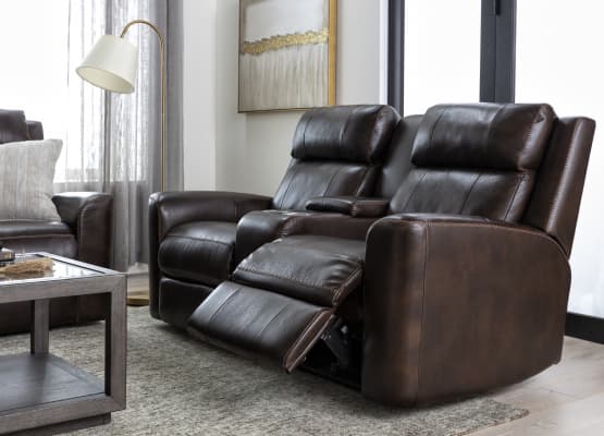 brown loveseats