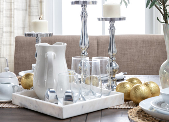 tablescape winter white decor