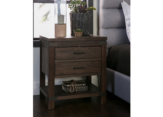 dark brown nightstand