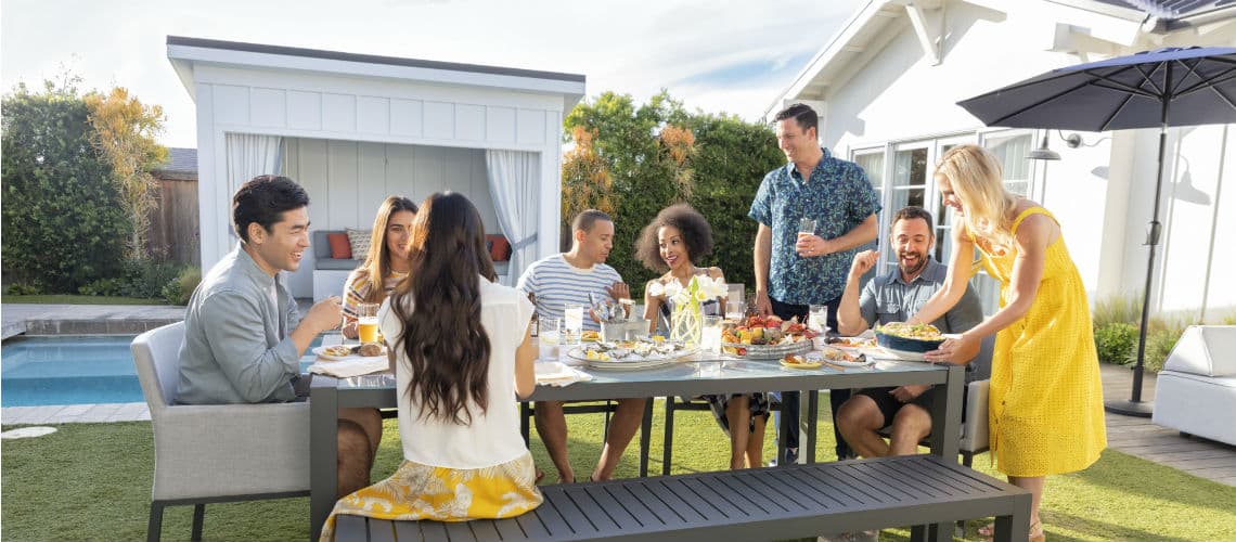 backyard dinner table