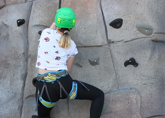 kids rock climbing