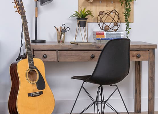 brown dorm desk