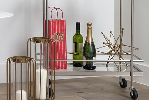 holiday bar cart