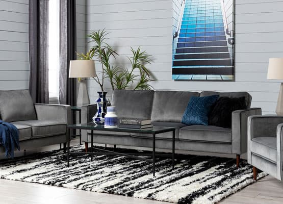 black stripe rug