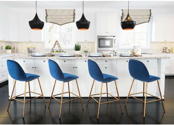 blue kitchen