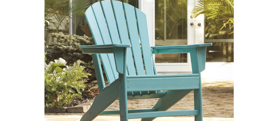 blue adirondack chair