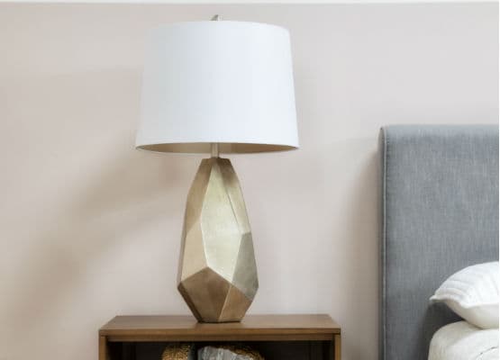 golden table lamp