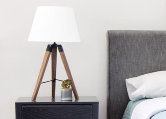 bedside lamp wooden