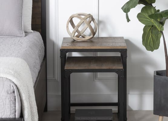 industrialbedroom nesting tables