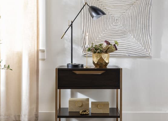 industrial inspired bedroom nightstand