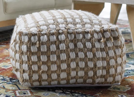 chenille pouf