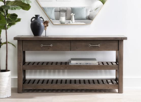 sleek console table