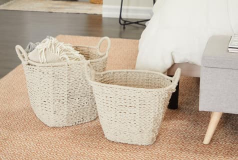 bedding storage baskets