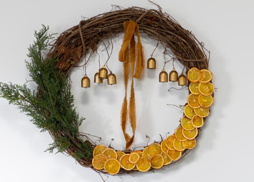 golden bell wreath