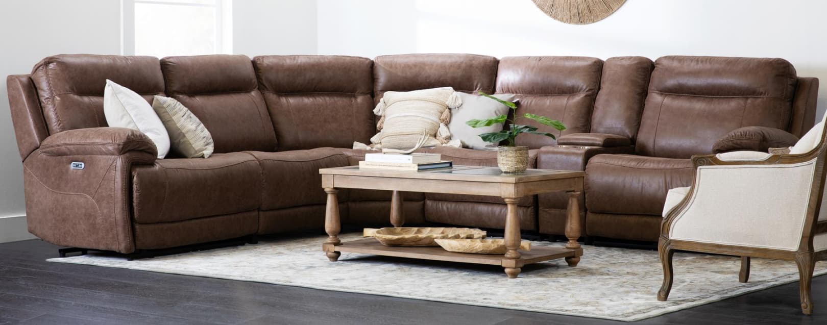 brown sectional