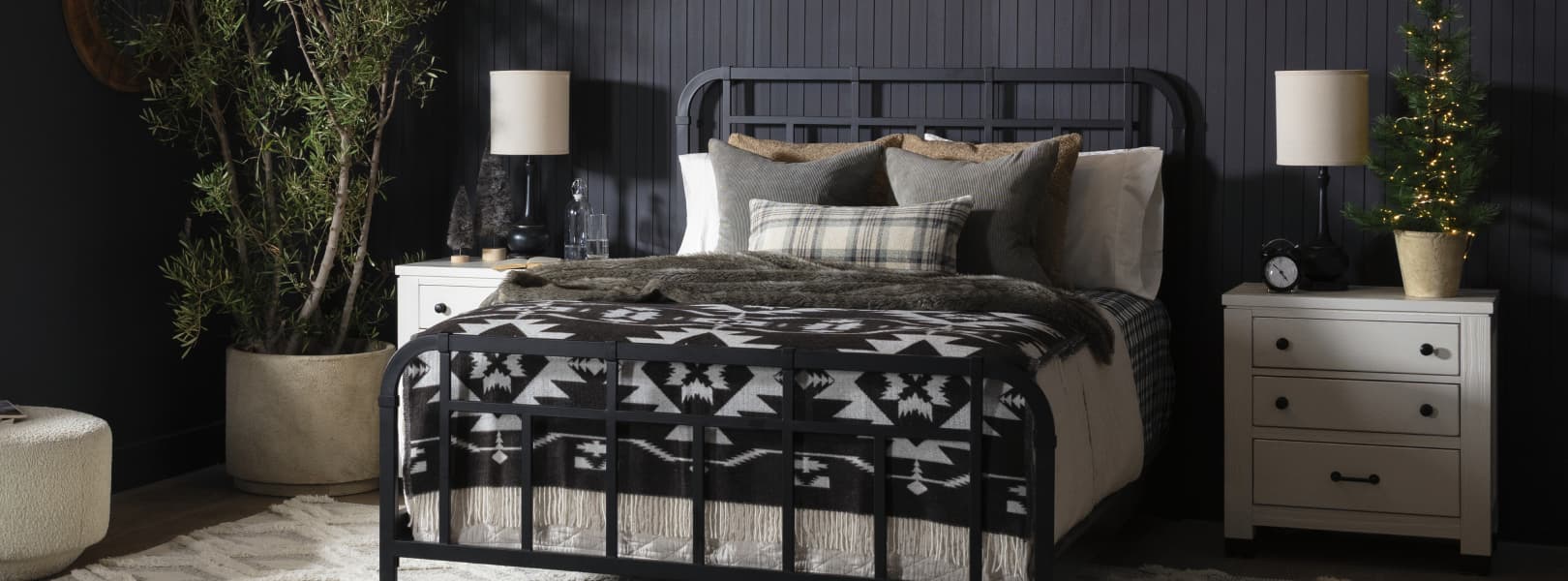 black metal bed frame bedroom ideas