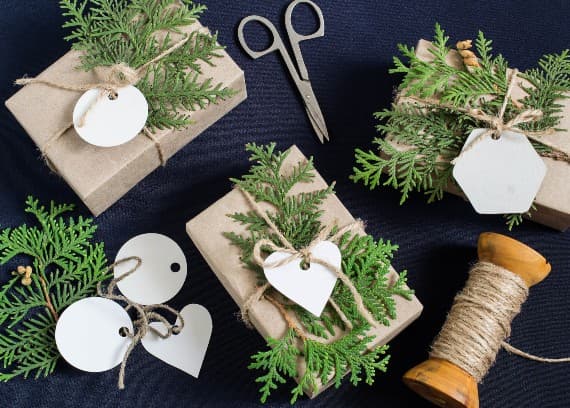 twine natural christmas decor