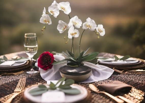 wedding centerpiece orchids