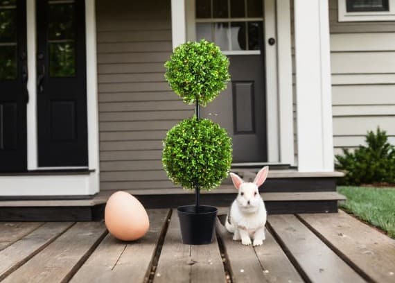 easter front porch shrub