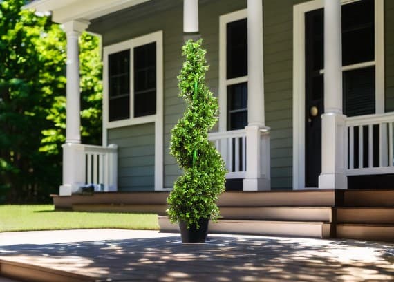 easter front porch topiary