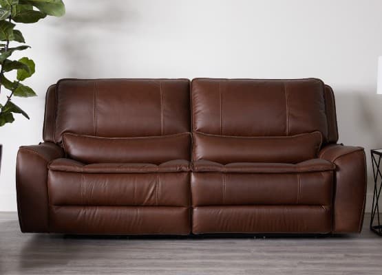 best reclining sofa 2024 modern brown leather