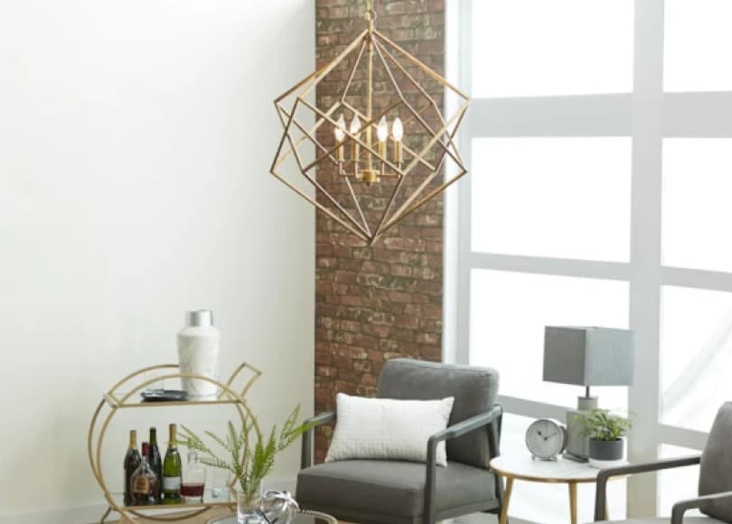 gold iron chandelier