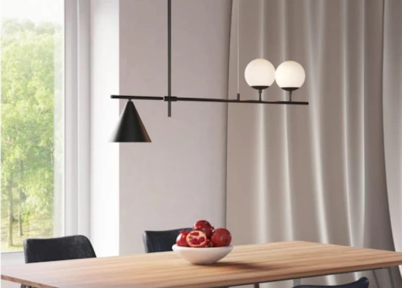 island black oval chandelier