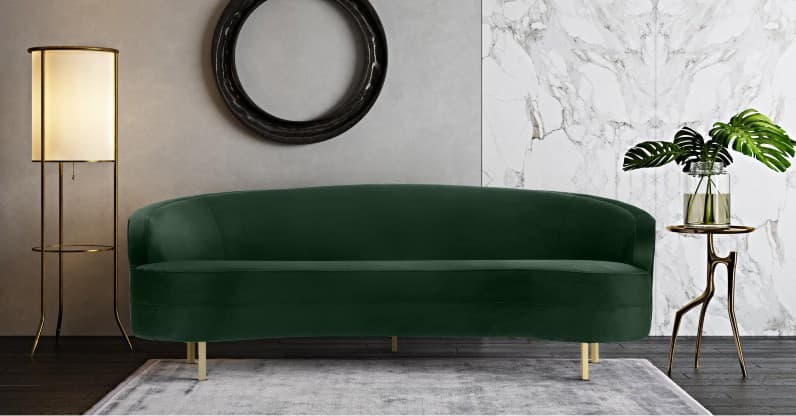 dark green sofa living room mirror