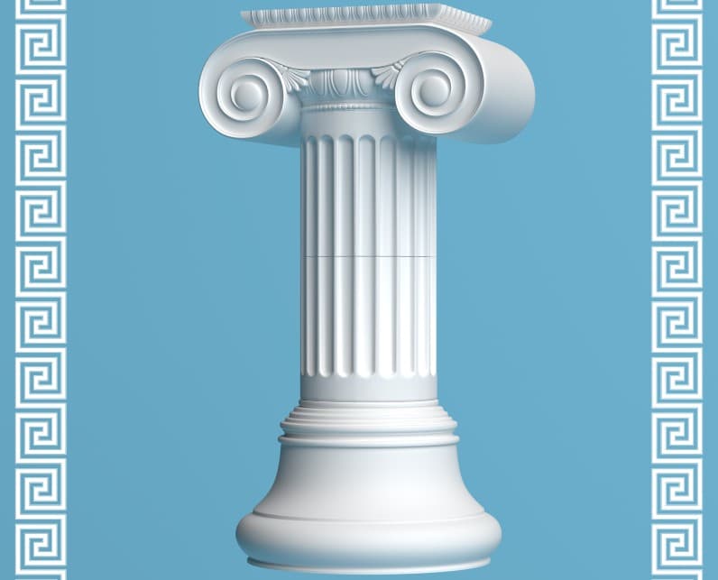 greek revival pedestal