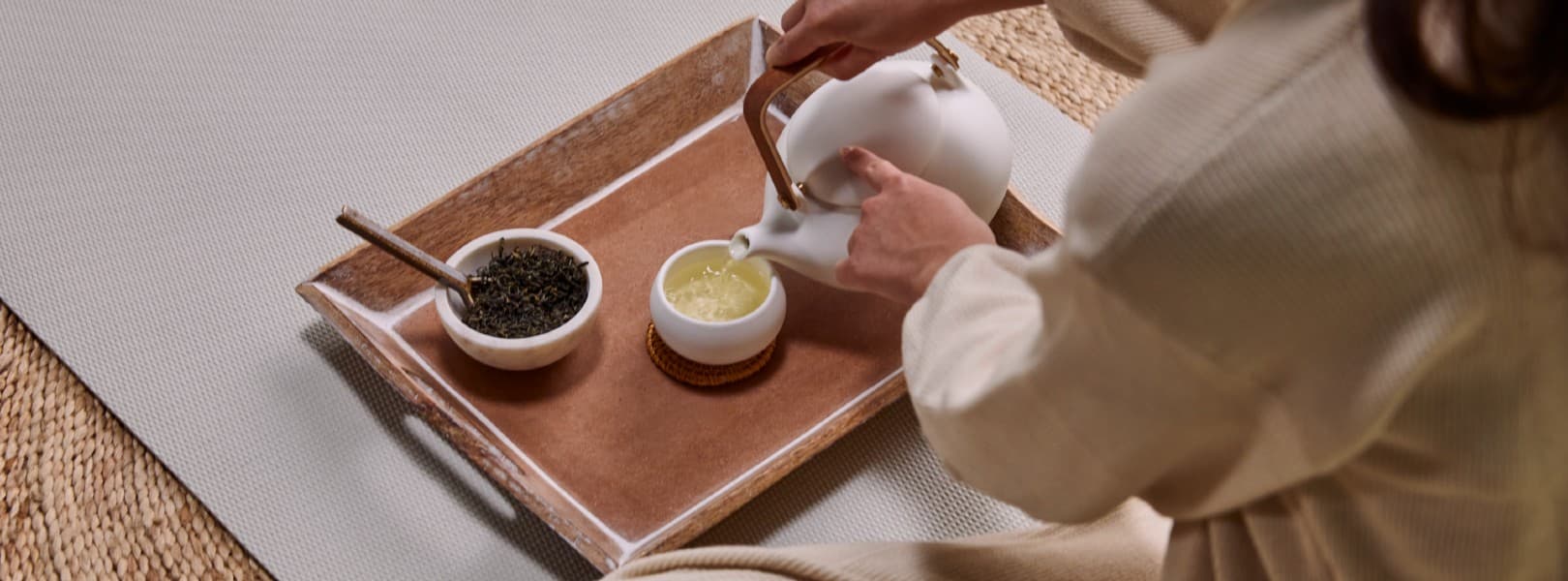 meditation room tea tray