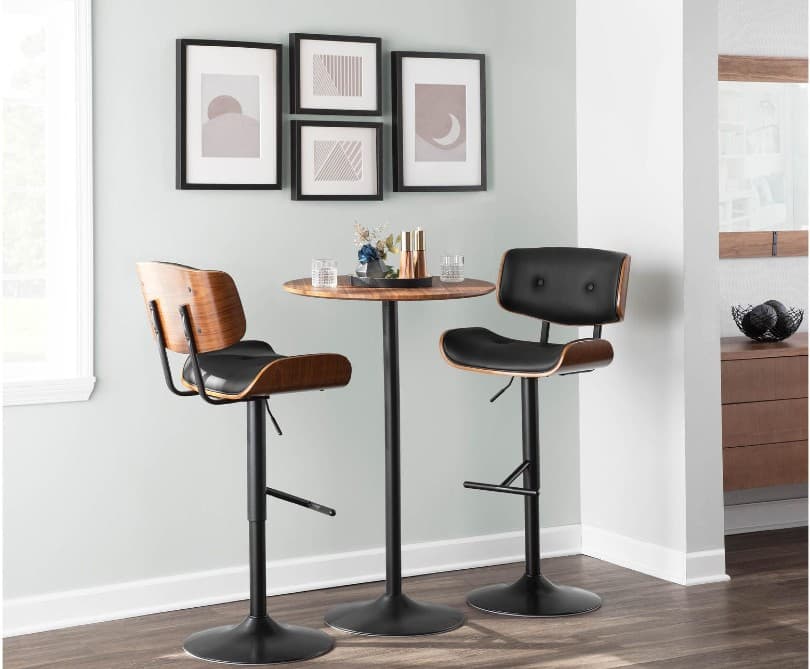 best bar stools wood leather