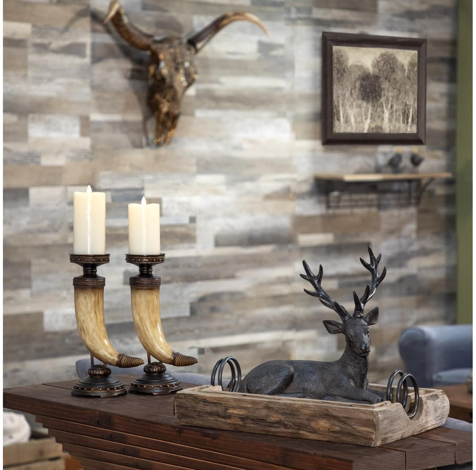 reindeer fall living room decor