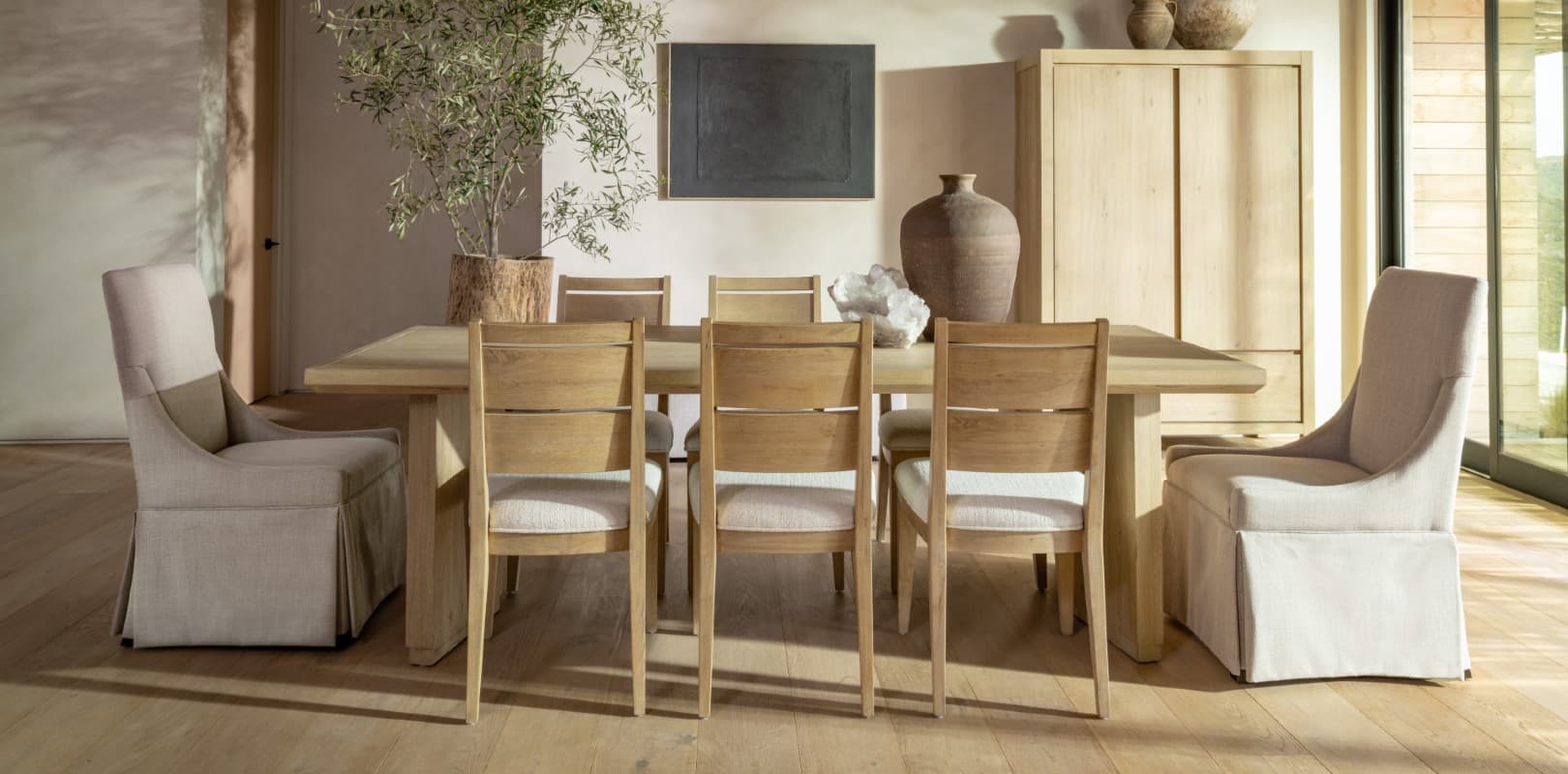 mix and match dining chairs neutrals