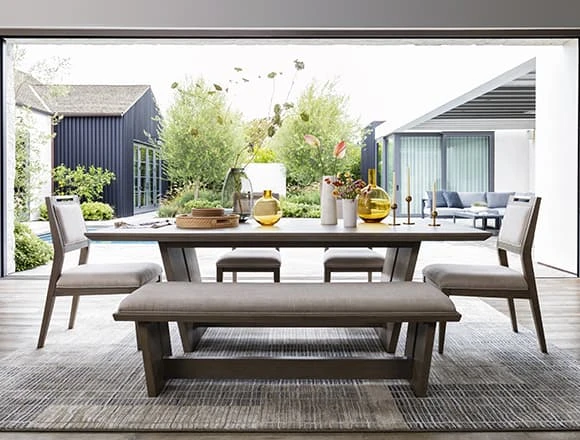 Modern Dining Room With Westridge Dining Table By Drew & Jonathan For Living Spaces