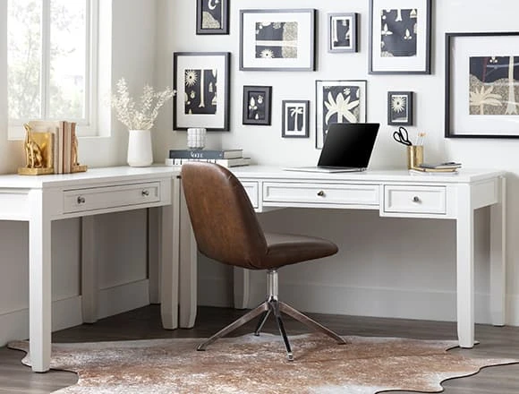 Traditional Office Design with Shia Corner Desk